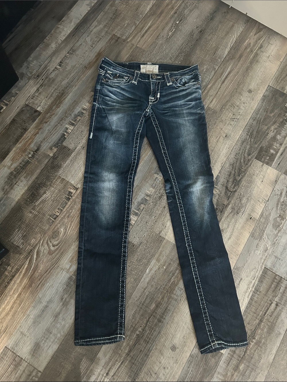 Big Star Women's Skinny Jeans in Dark Blue Fade